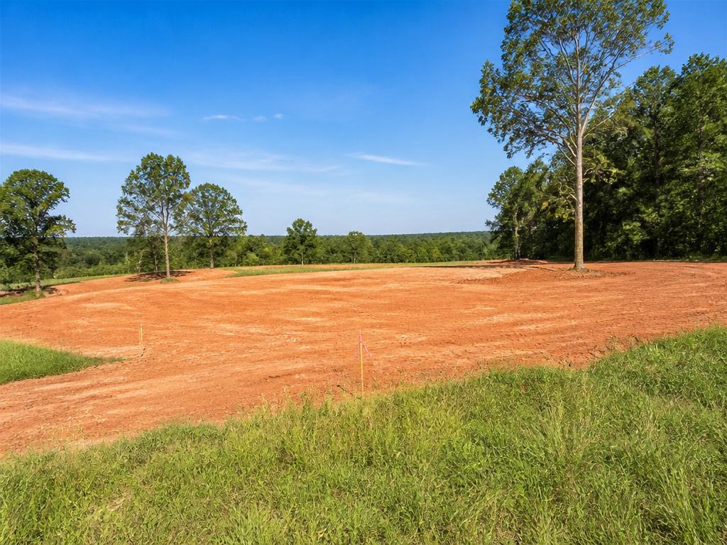 Cleared residential building lot ready for construction